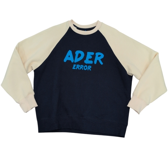 ADER ERROR Blue Cotton Blend Sweatshirt
